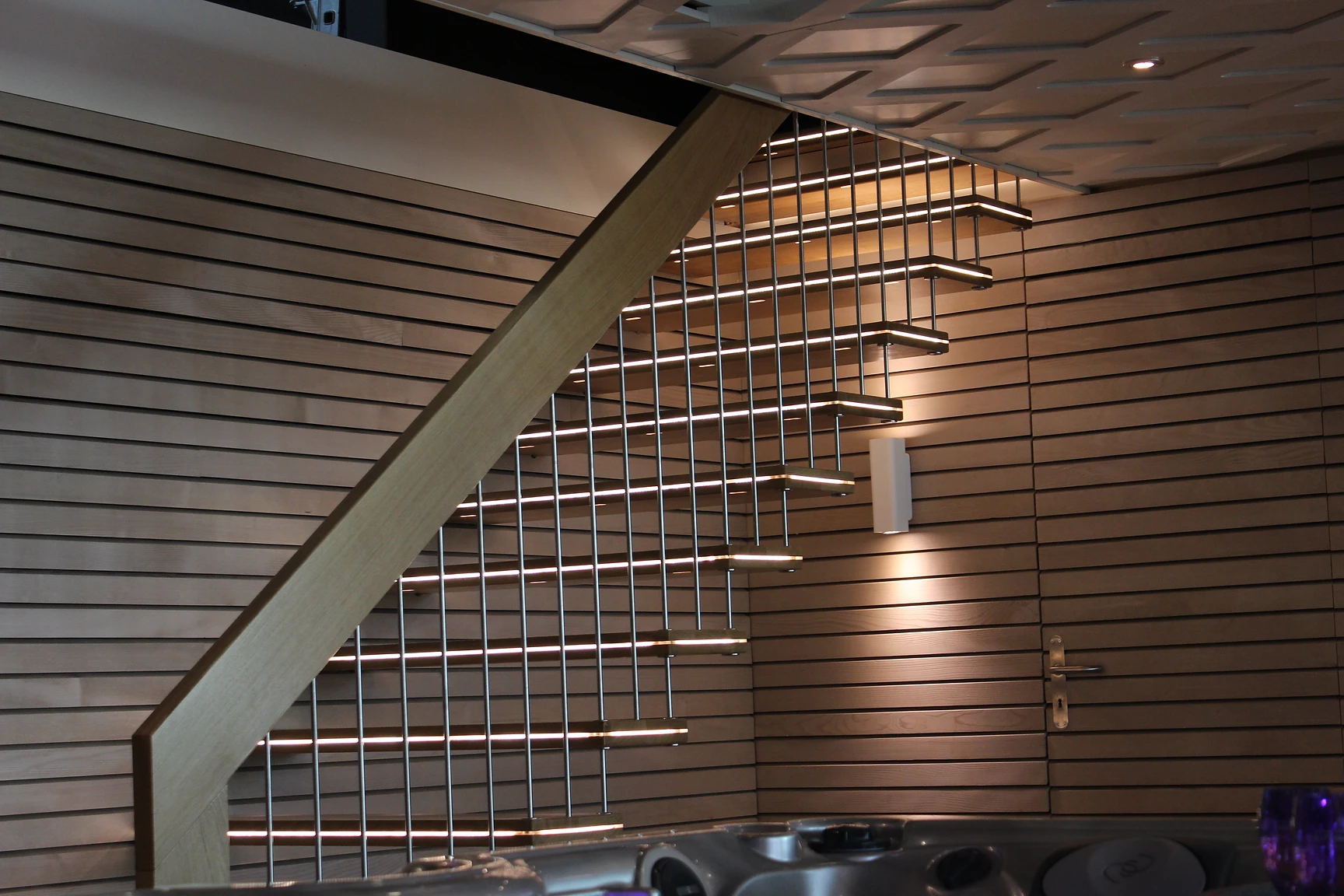 Escalier avec leds