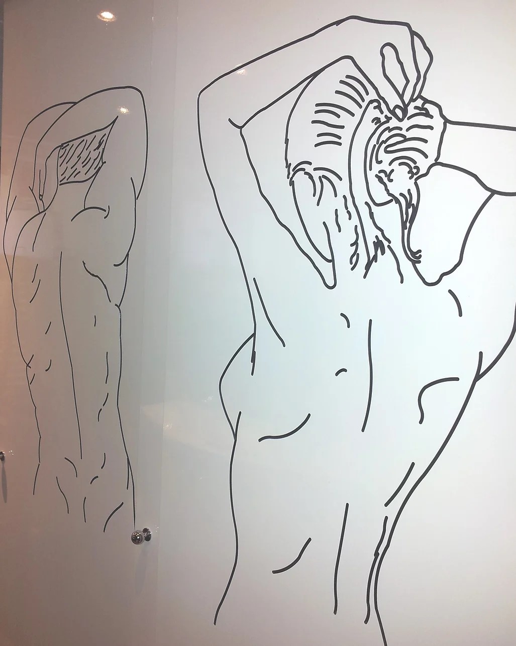 Porte coulissante gravée